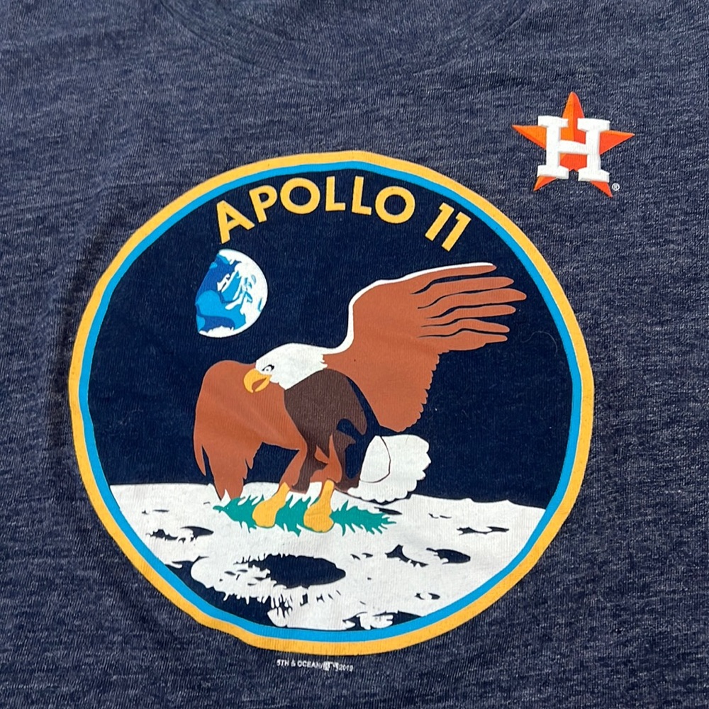New Era Houston Astros Apollo‎ 11 2019 MLB Womens T-Shirt Size L Large